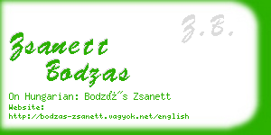 zsanett bodzas business card